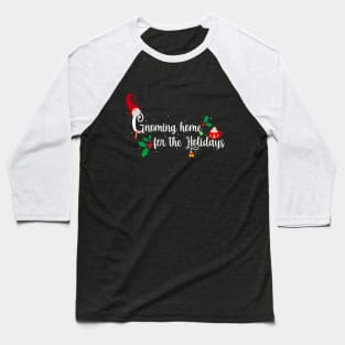 Gnoming Home for the Holidays Christmas Gnome Baseball T-Shirt